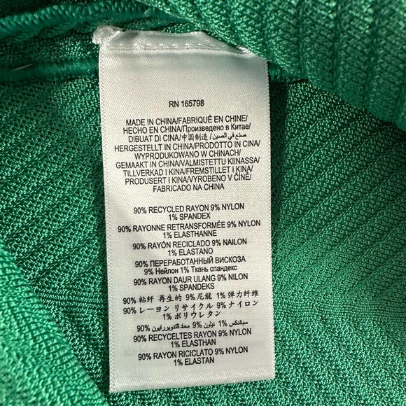 Herve Leger Ottoman Scoop Neck Juniper Green Mini Dress - Picture 11 of 13